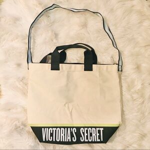 Victoria’s Secret Logo Labeled Tote Bag with Detachable Insulated Tote (2pc Set)